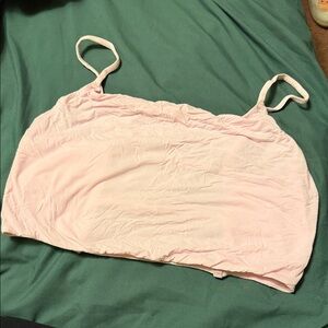 SKIMS Pink Spaghetti Strap Crop Top